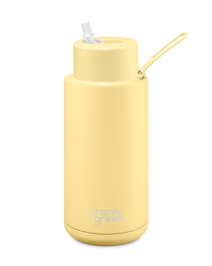 34oz Reusable Bottle (straw) - Buttermilk