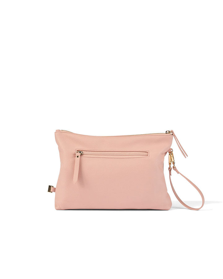 Nappy Changing Pouch - Pink Vegan Leather