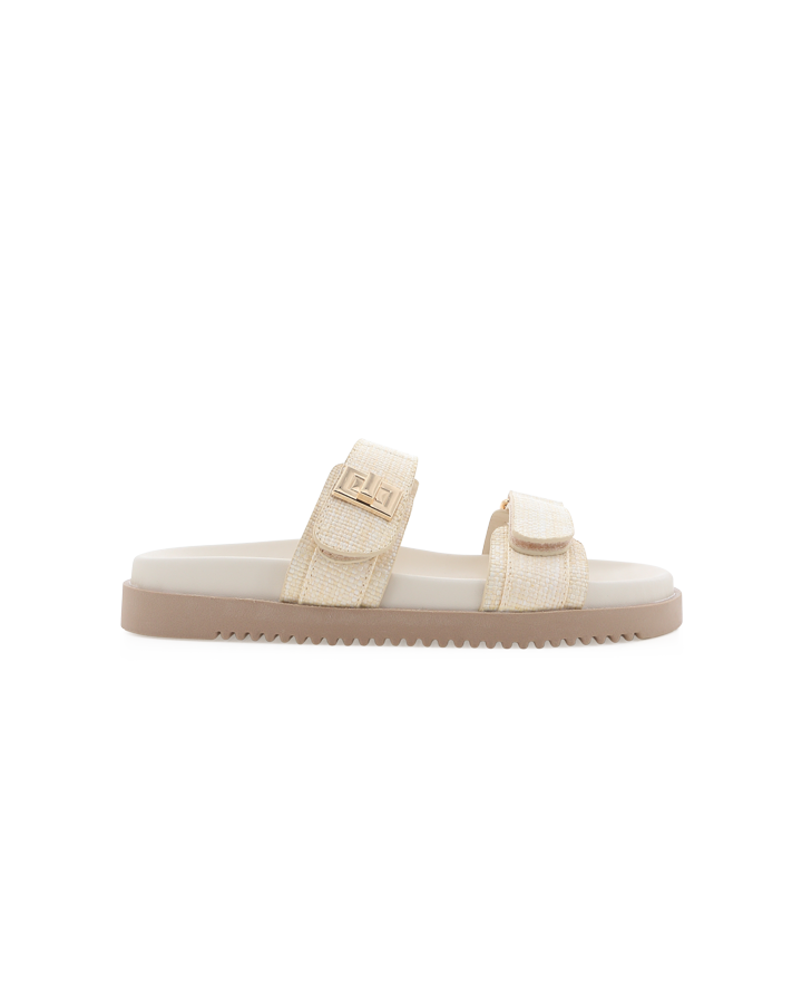 Amylee Slide Sandals - Natural Raffia