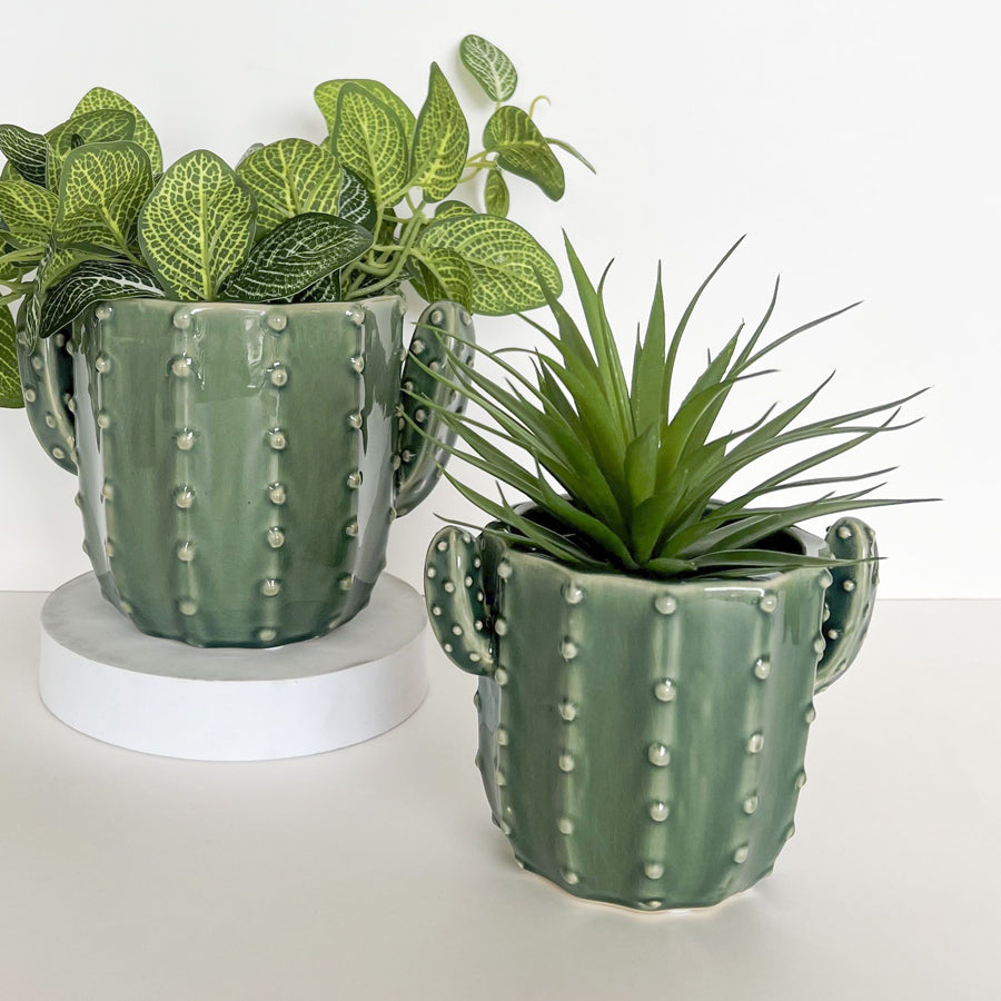 Cactus Planter - Green 20cm