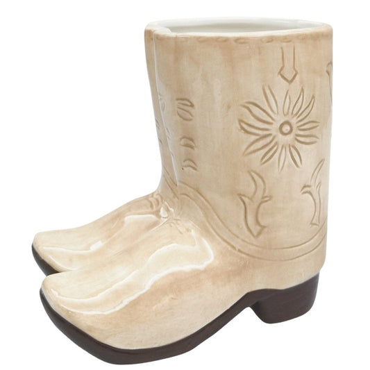 Cowboy Boots Planter - Tan 16cm