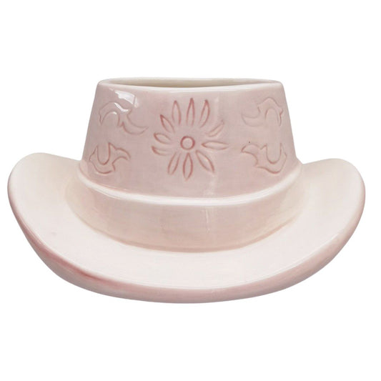 Cowboy Hat Planter - Pink 20cm