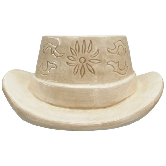 Cowboy Hat Planter - Tan 20cm