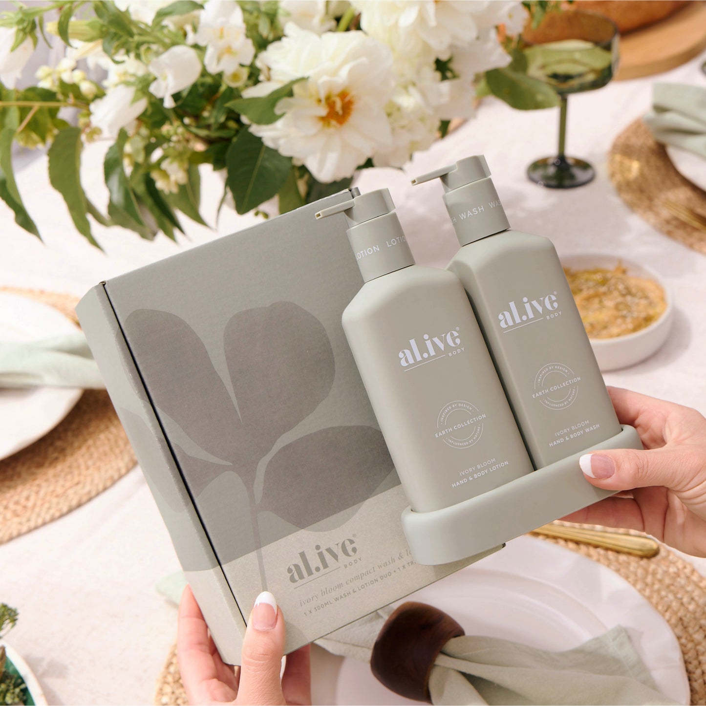 Compact Wash & Lotion Duo - Ivory Bloom