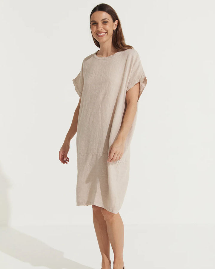 Eliza Linen Dress - Natural