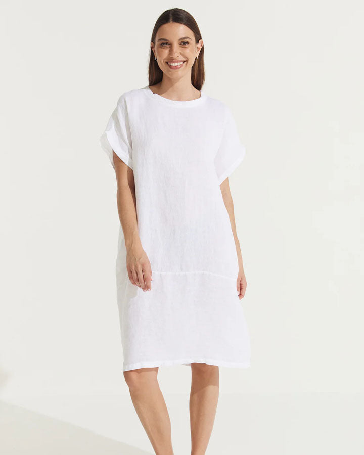 Eliza Linen Dress - White