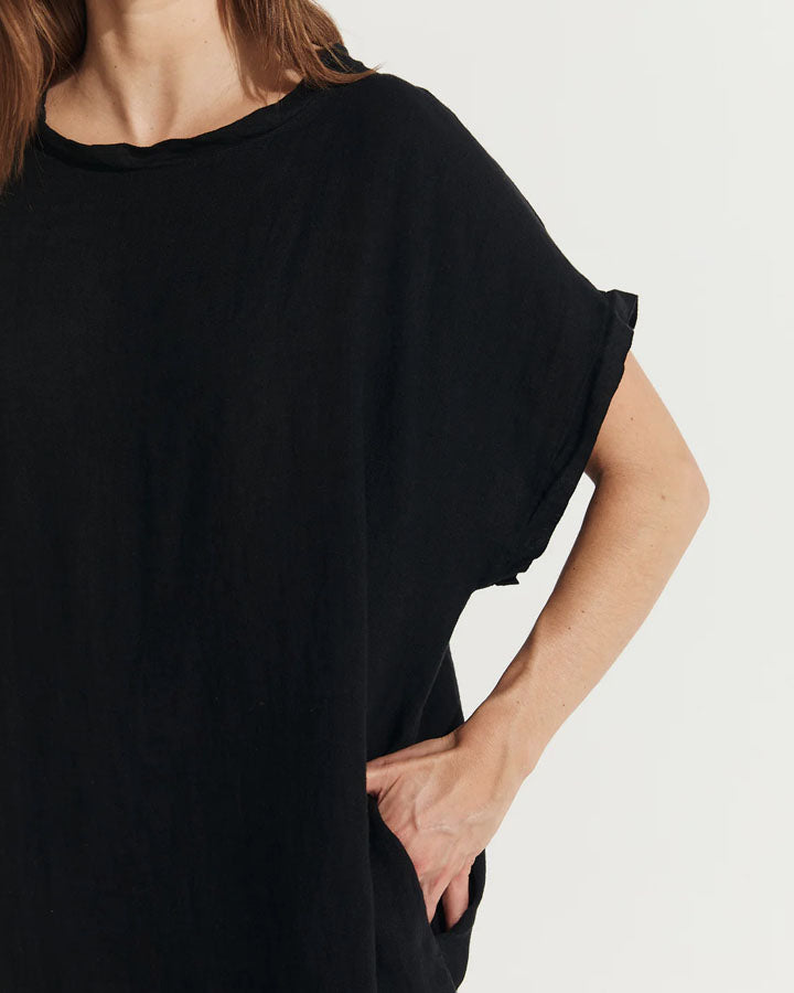 Eliza Linen Dress - Black