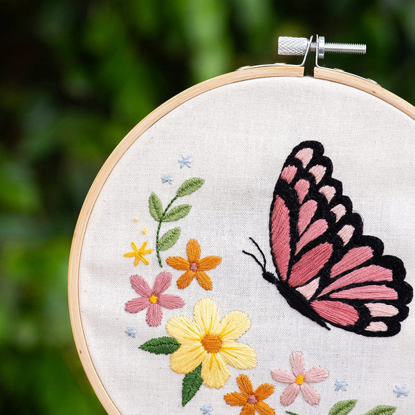 Embroidery Kit - Blushing Butterfly