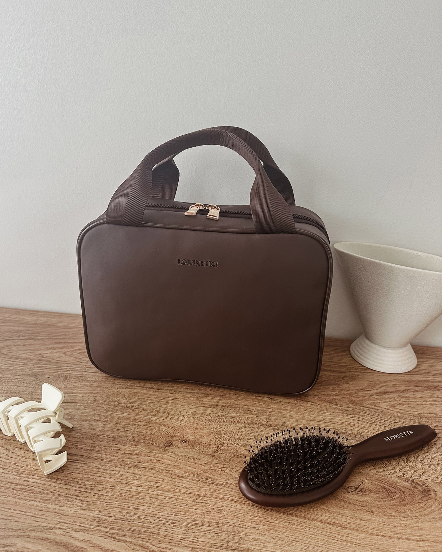 Kenya Cosmetic Bag - Chocolate