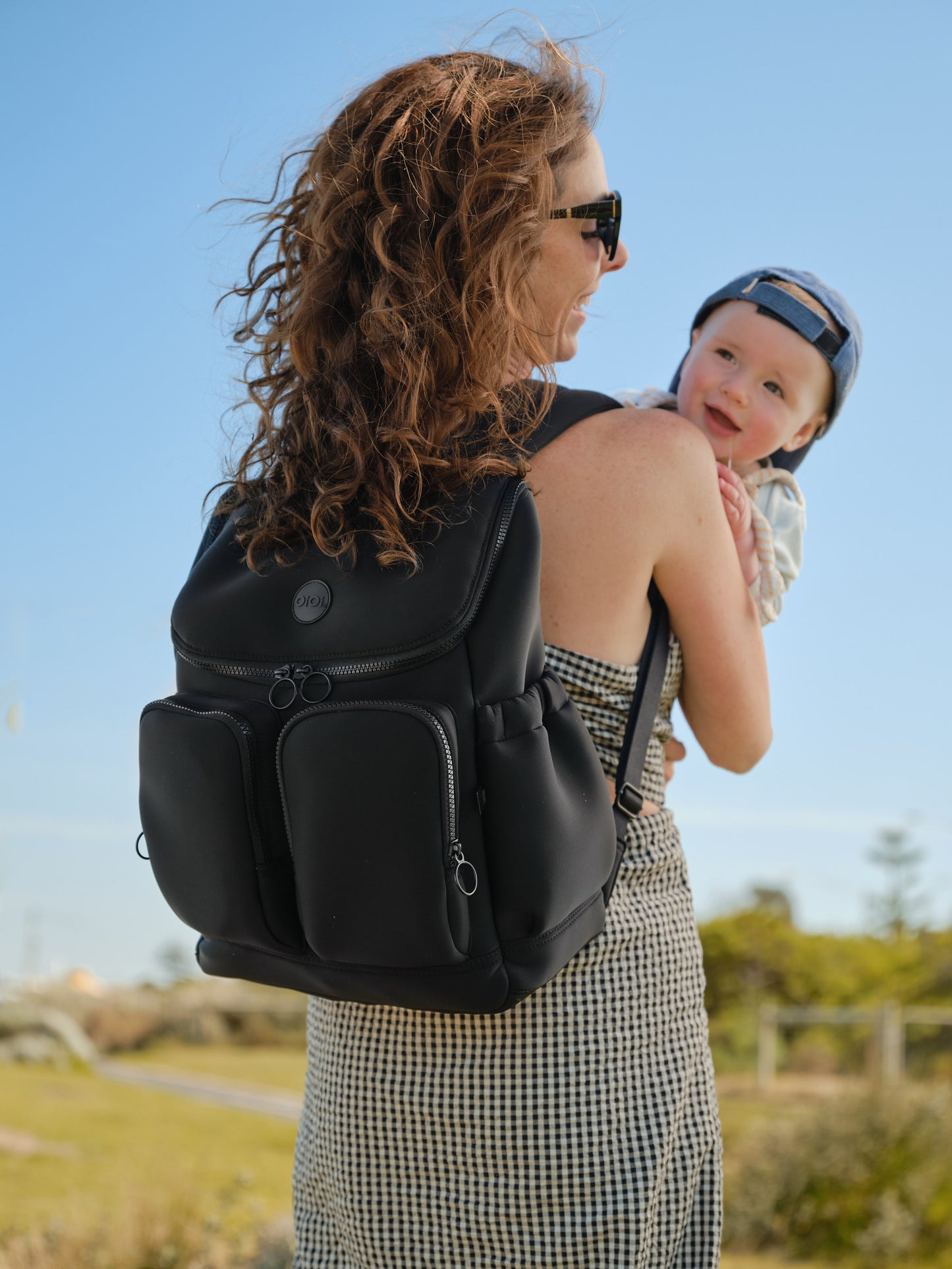 Signature Nappy Backpack - Black Neoprene