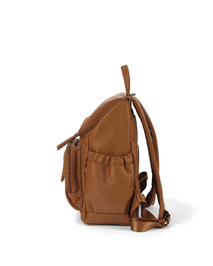 Mini Signature Backpack - Chestnut Brown Vegan Leather