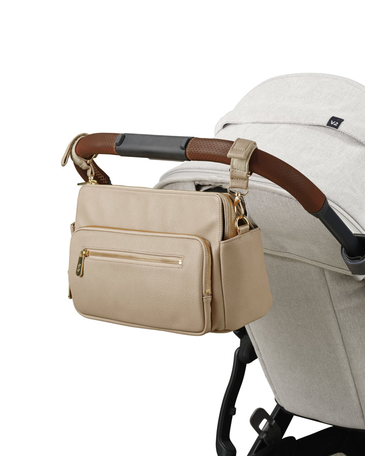 Multitasker Pram Caddy 2.0 - Oat Vegan Leather