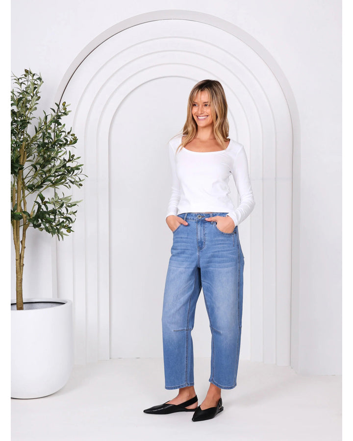 Toni Barrel Jeans - Light Blue