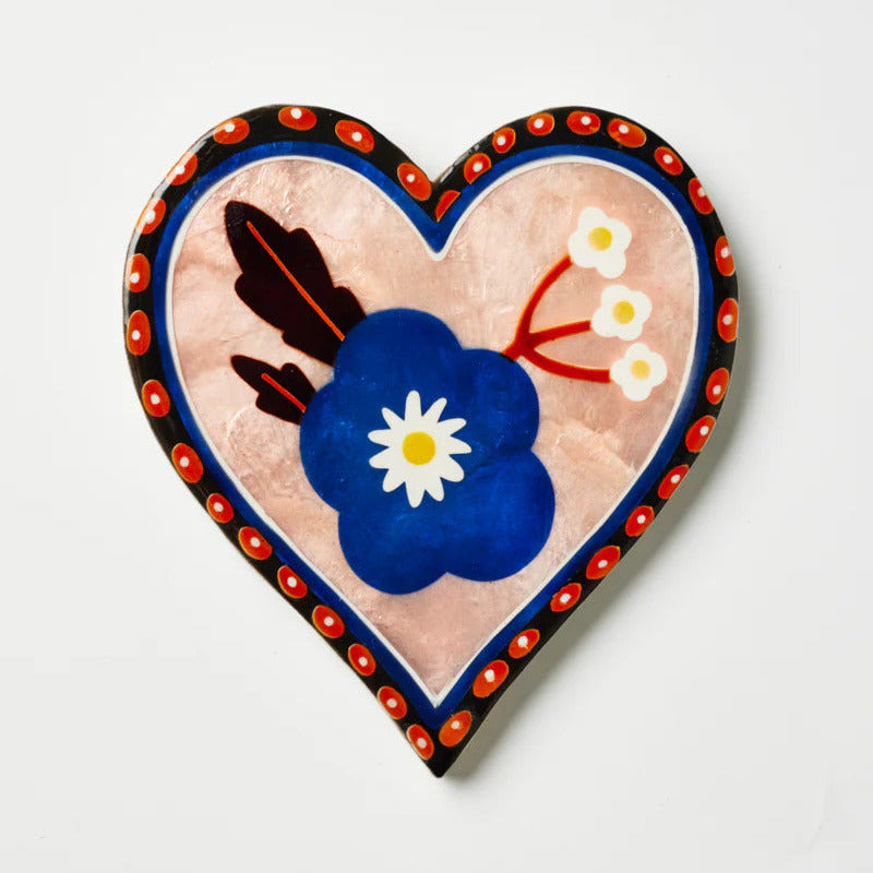 Bloom Nouveau Wall Art - Blue Heart