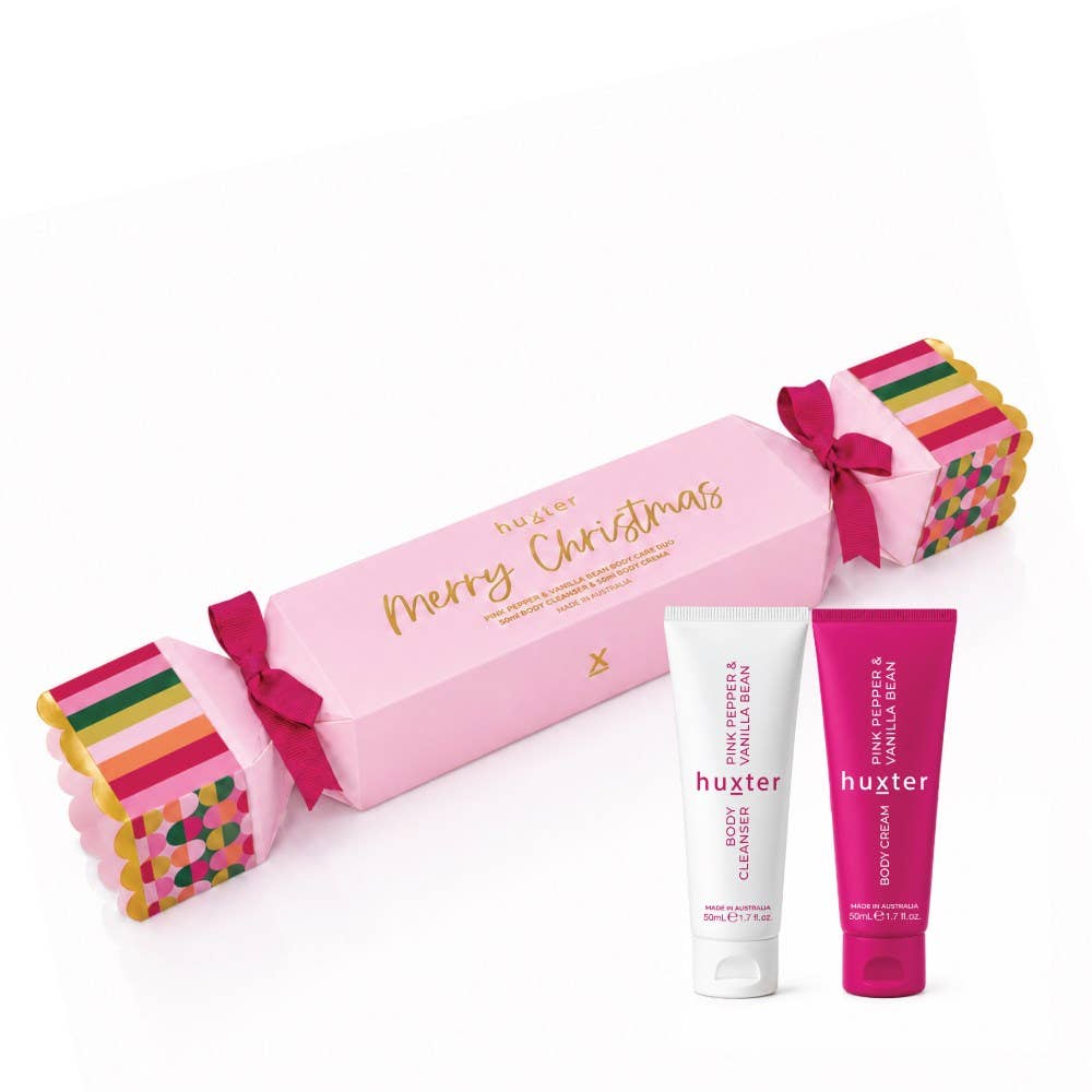 Body Care Duo Bon Bon - Body Cleanser 50mL & Body Cream 50mL - Pink Pepper & Vanilla Bean