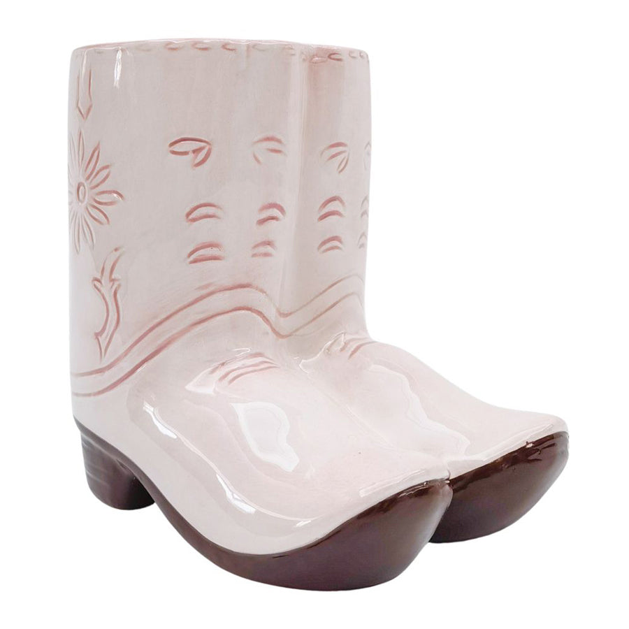 Cowboy Boots Planter - Pink 16cm