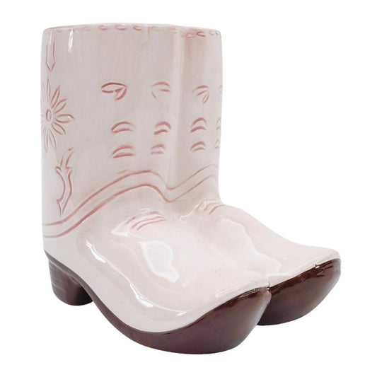 Cowboy Boots Planter - Pink 16cm