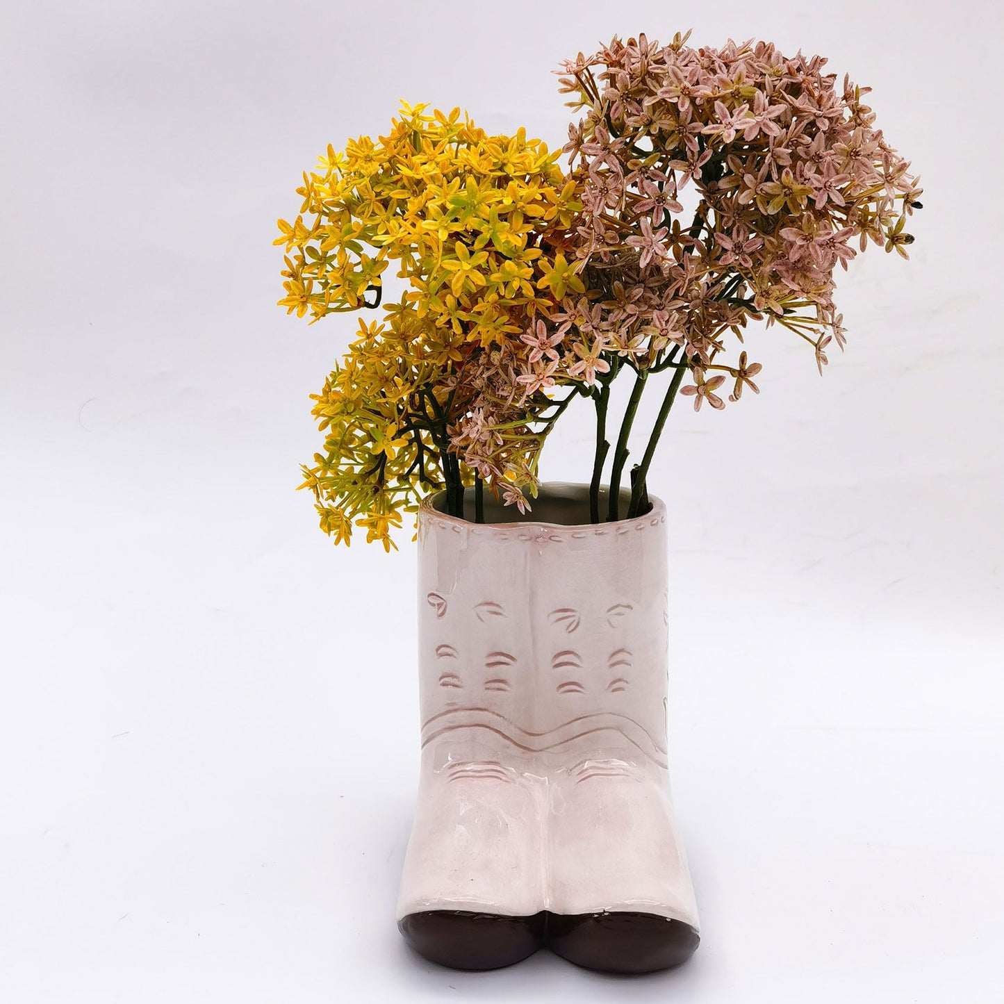 Cowboy Boots Planter - Pink 16cm