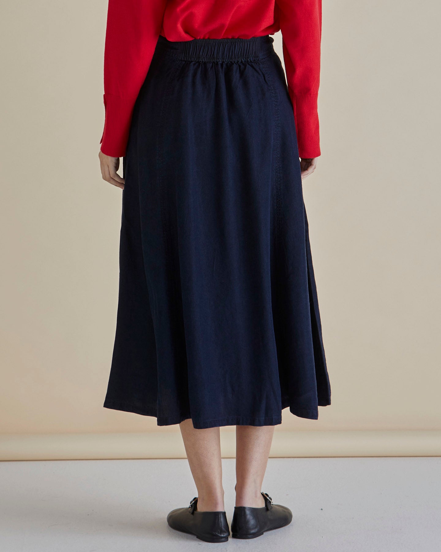 Lola Lyocell Skirt - Dark Vintage Blue