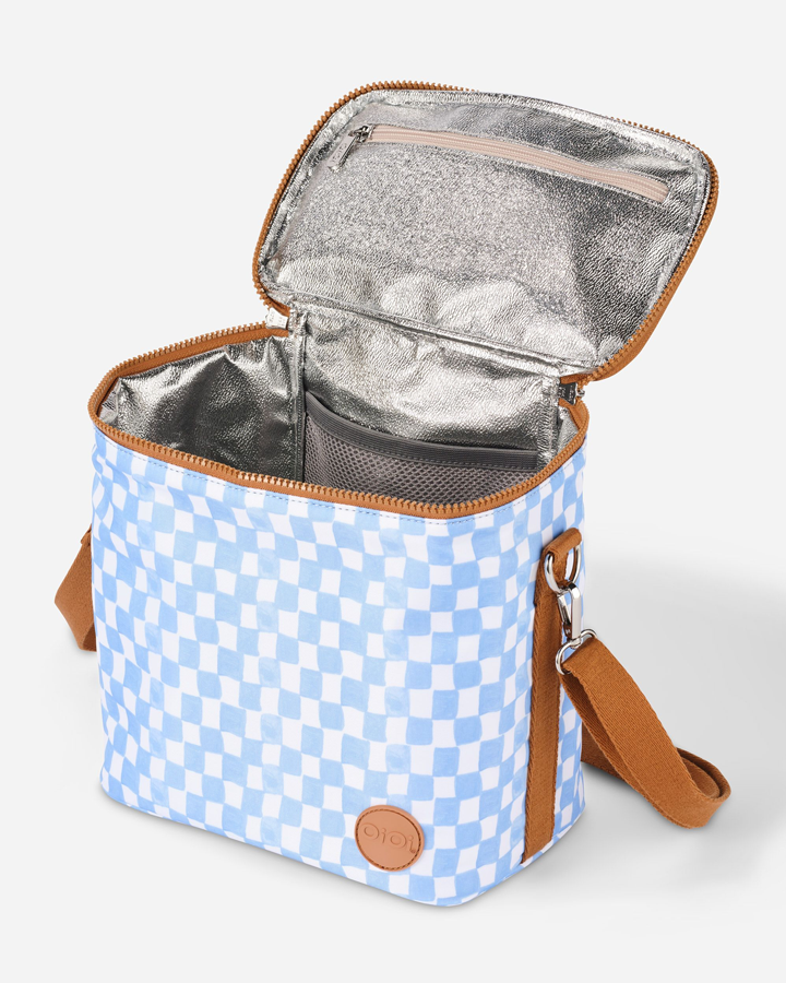 Midi Insulated Lunch Bag - Blue Check