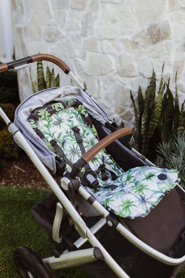 Reversible Pram Liner - Tropical