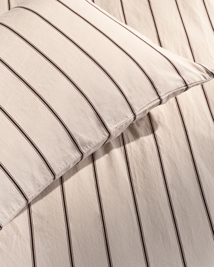 King Quilt Cover - Vanilla/Mahogany