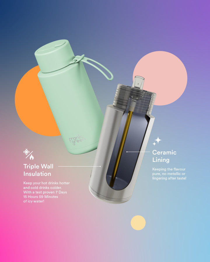 34oz Reusable Bottle (flip straw) - Moondust
