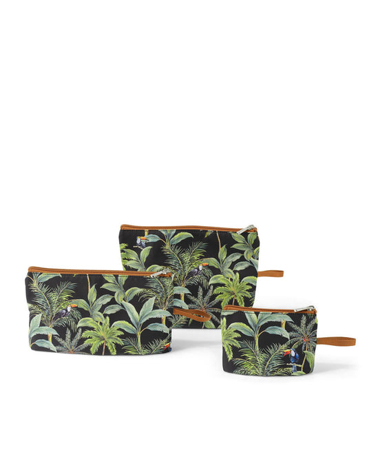 Packing Pouch Trio - Black Tropical
