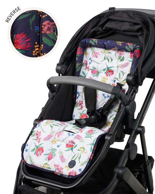 Reversible Pram Liner - Botanical