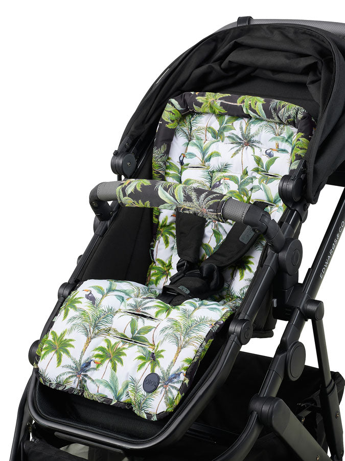 Reversible Pram Harness Cover Set - Tropical