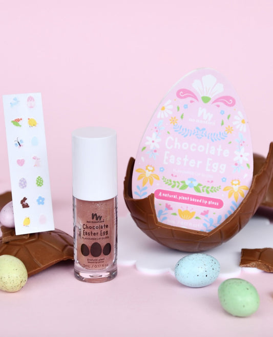 Natural Lip Gloss & Nail Stickers Set - Easter Egg
