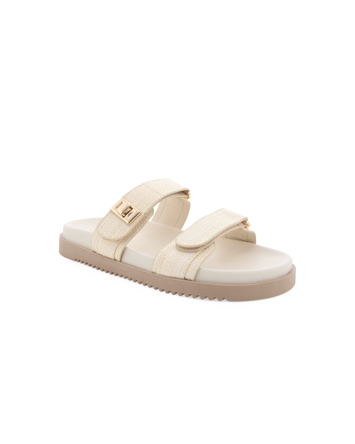 Amylee Slide Sandals - Natural Raffia
