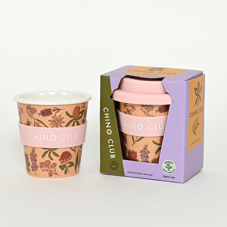 Babychino Cup 4oz - Australian Wildflowers