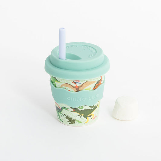 Babychino Cup 4oz - Green Dino