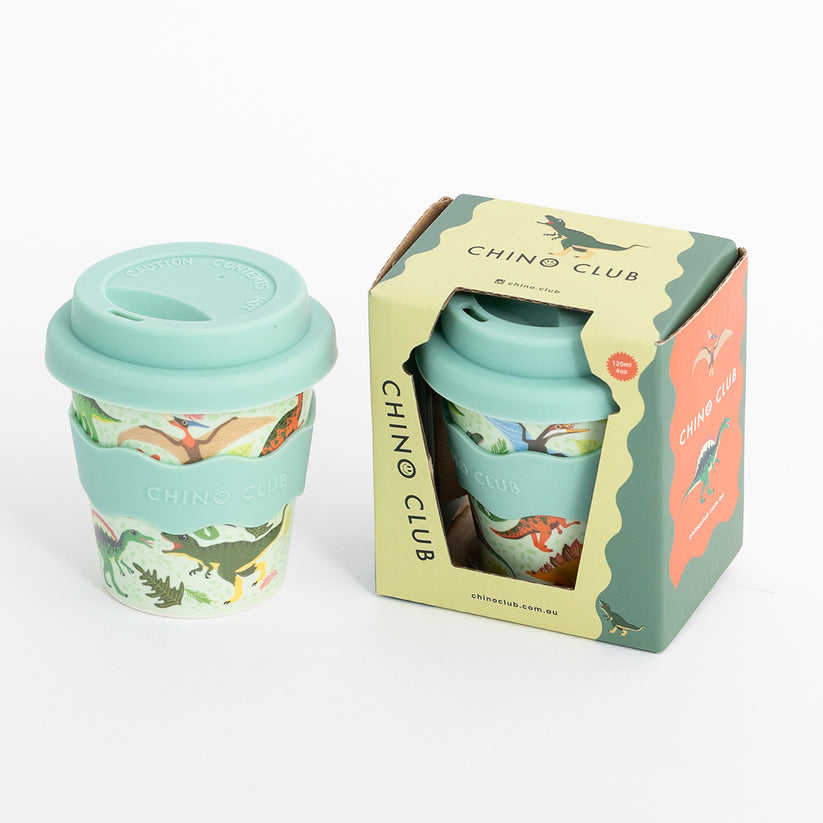 Babychino Cup 4oz - Green Dino
