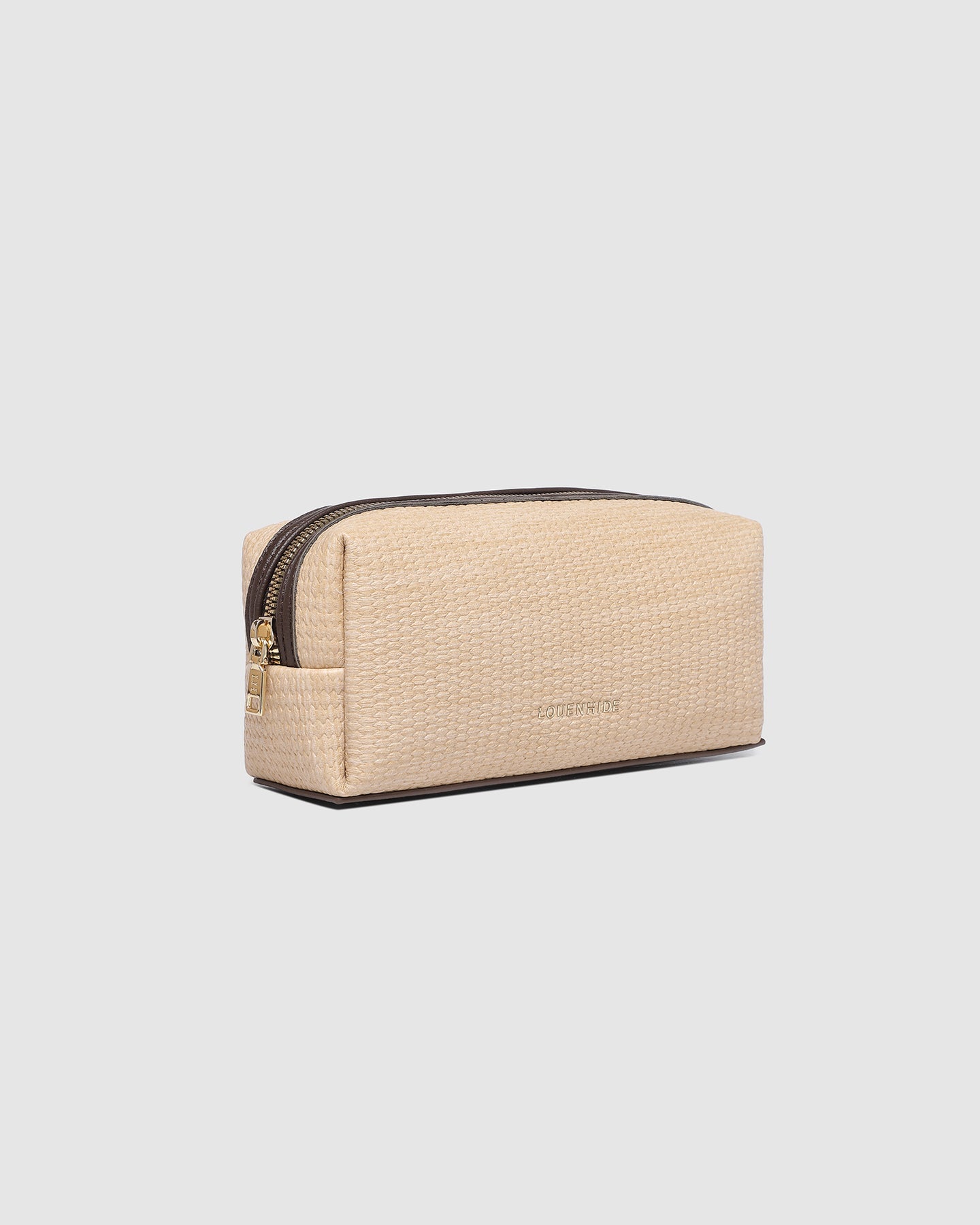 Brianna Makeup bag - Natural/Chocolate