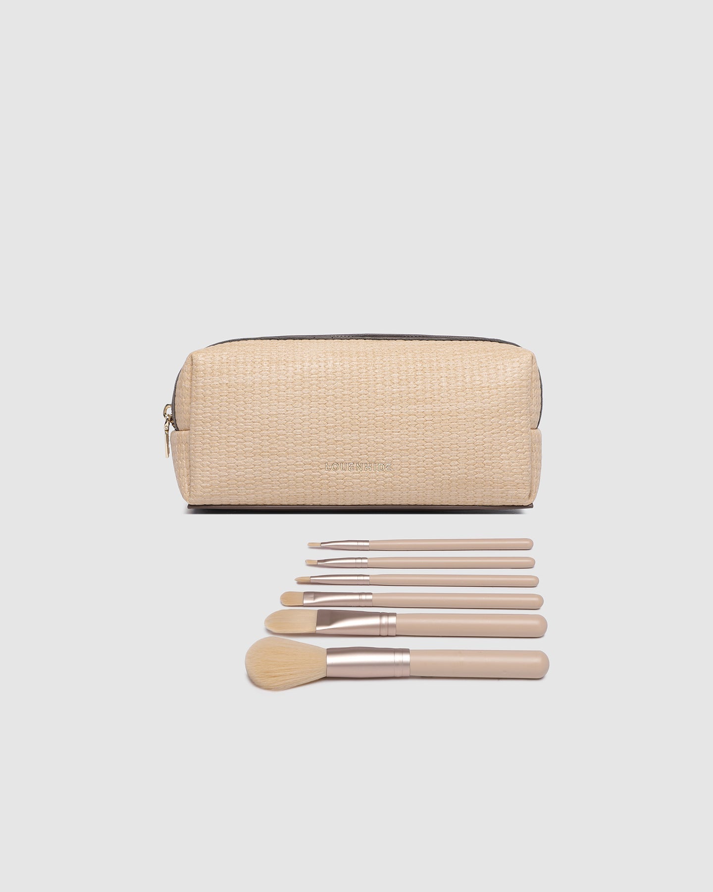 Brianna Makeup bag - Natural/Chocolate