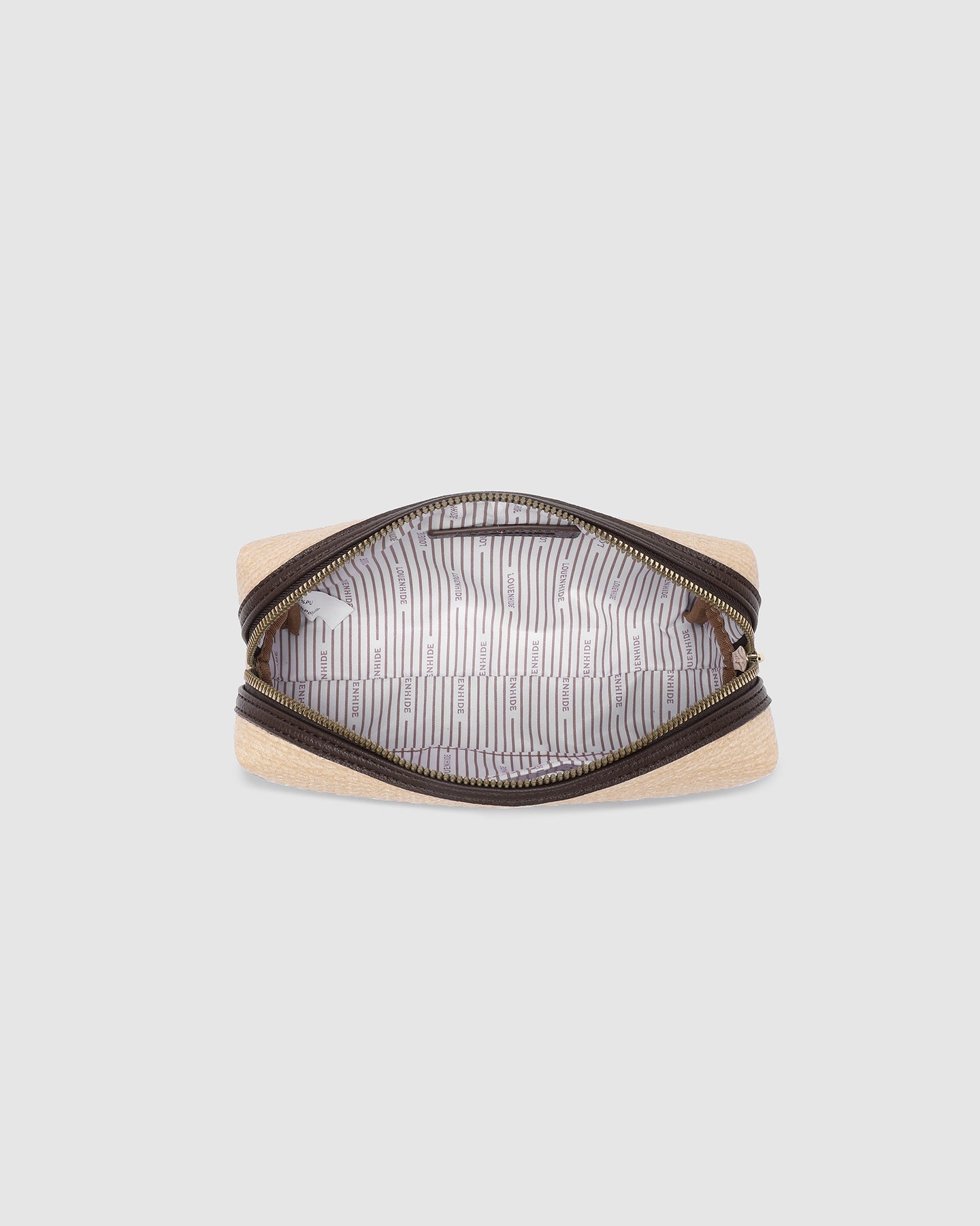 Brianna Makeup bag - Natural/Chocolate
