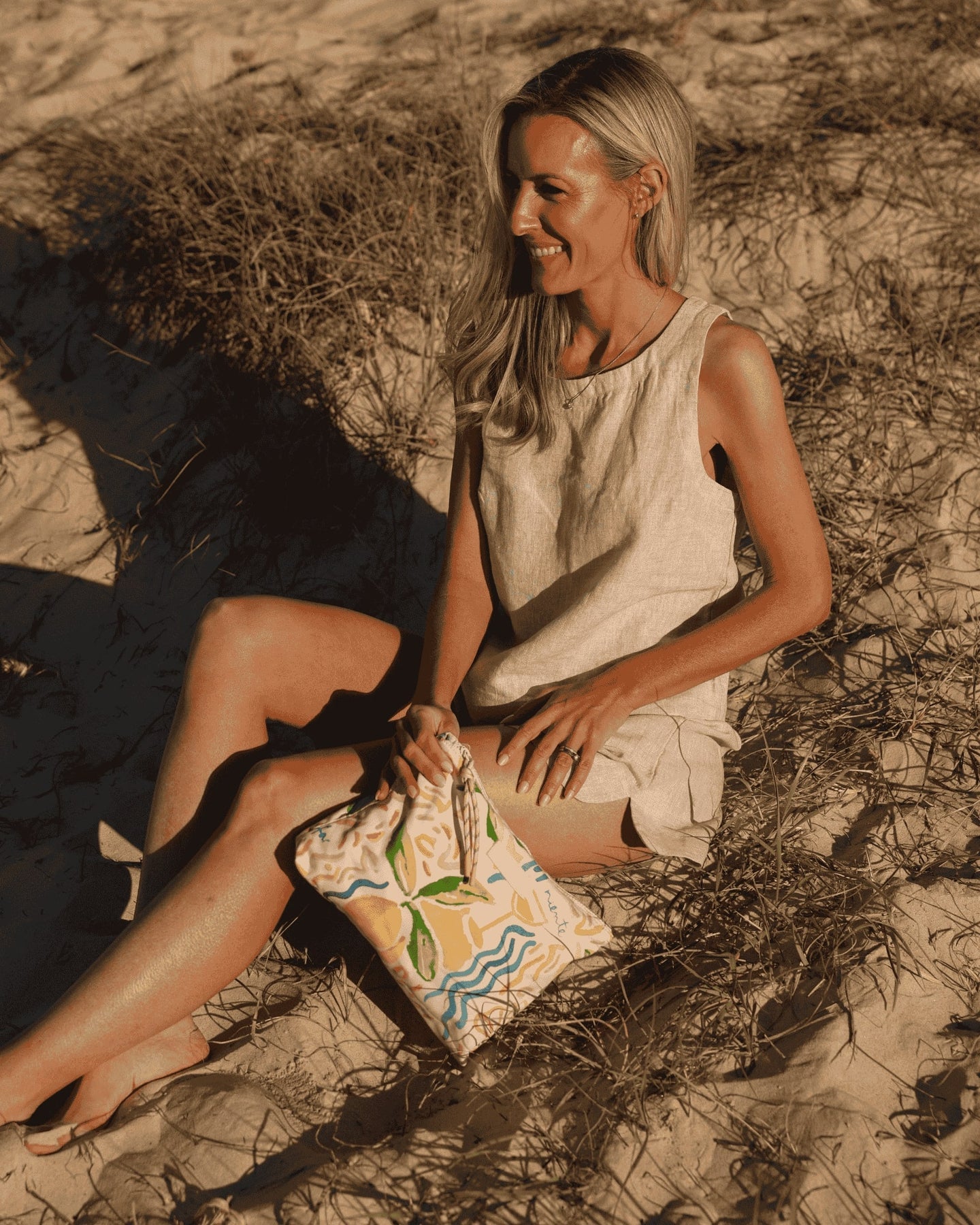 Carly Pouch - Lemon Print