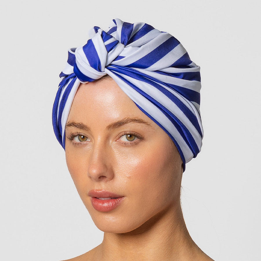 Dahlia Big Hair Shower Cap - Fontelina Stripe