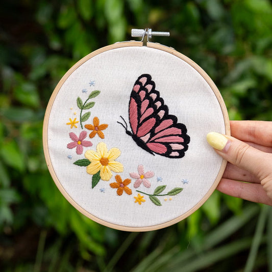 Embroidery Kit - Blushing Butterfly