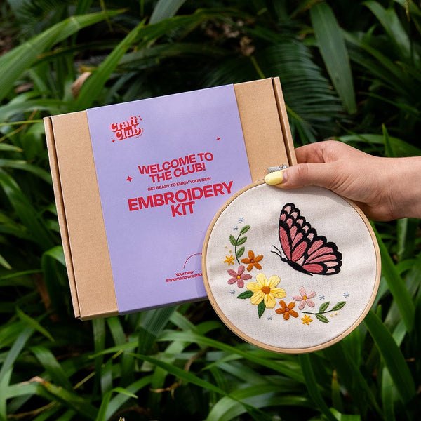 Embroidery Kit - Blushing Butterfly