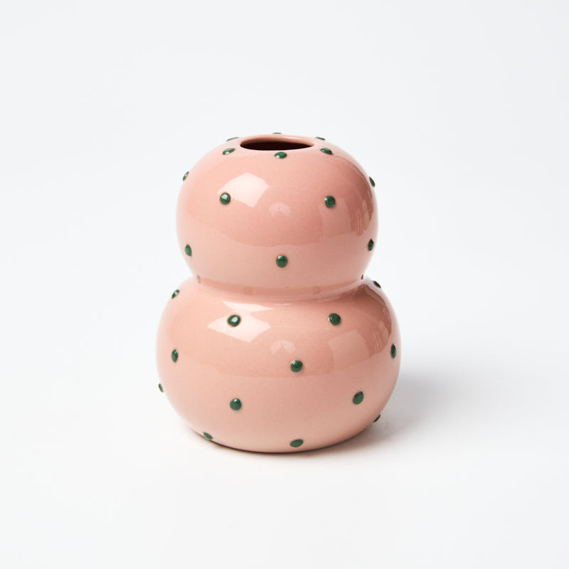 Fonda Vase - Pink Green Dotty