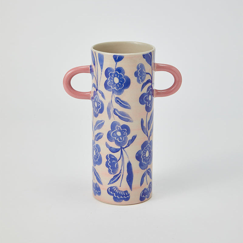 Griffe Bud Vase - Blue Floral