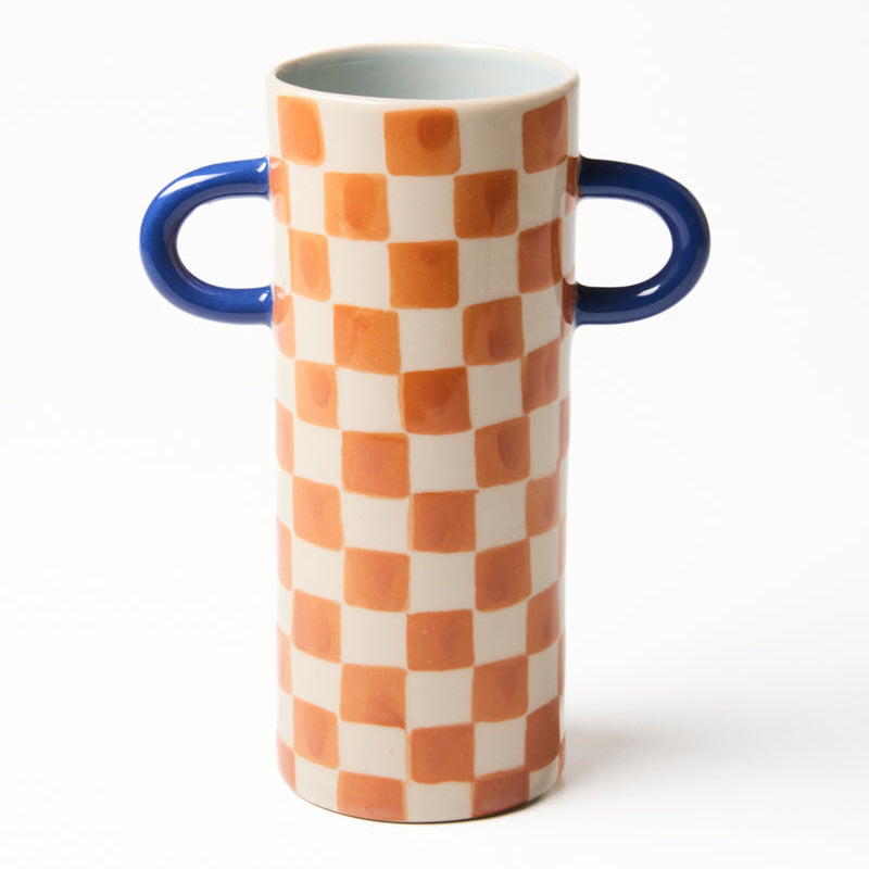 Griffe Bud Vase - Tan Check