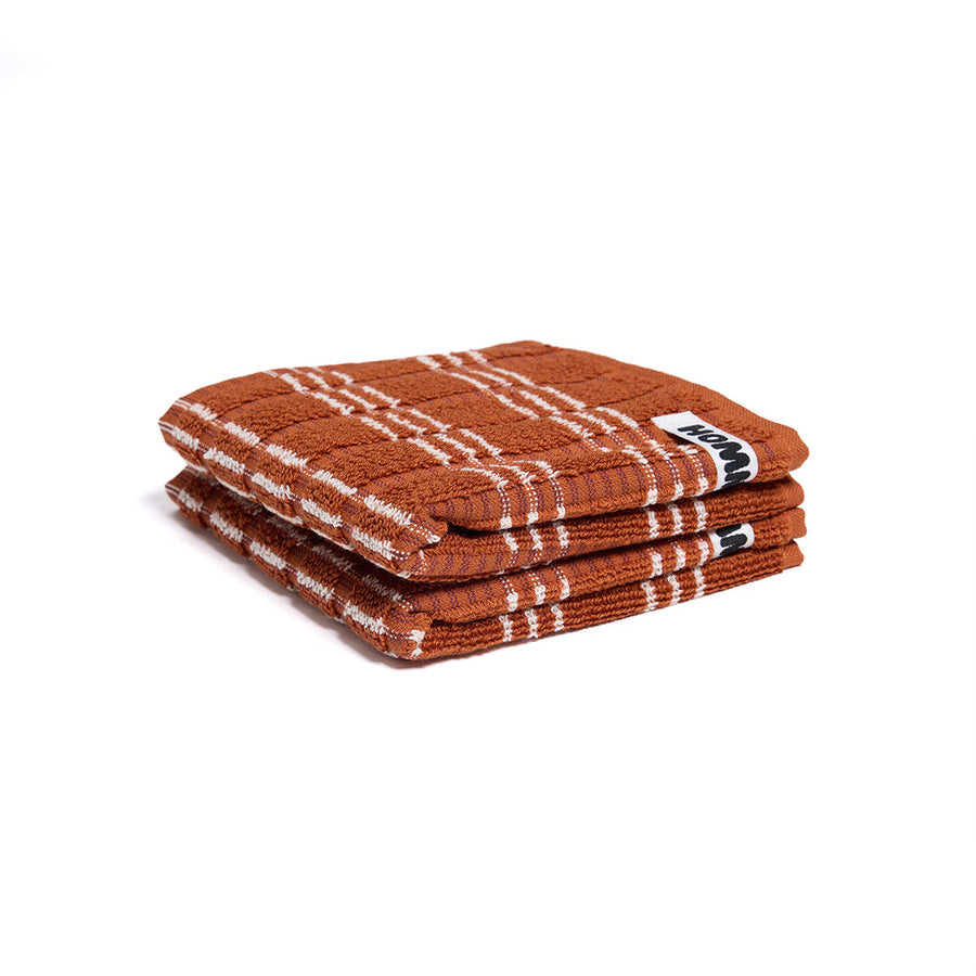 Face Washer 2 Pack - Terracotta