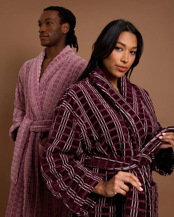 Velour Robe - Fig