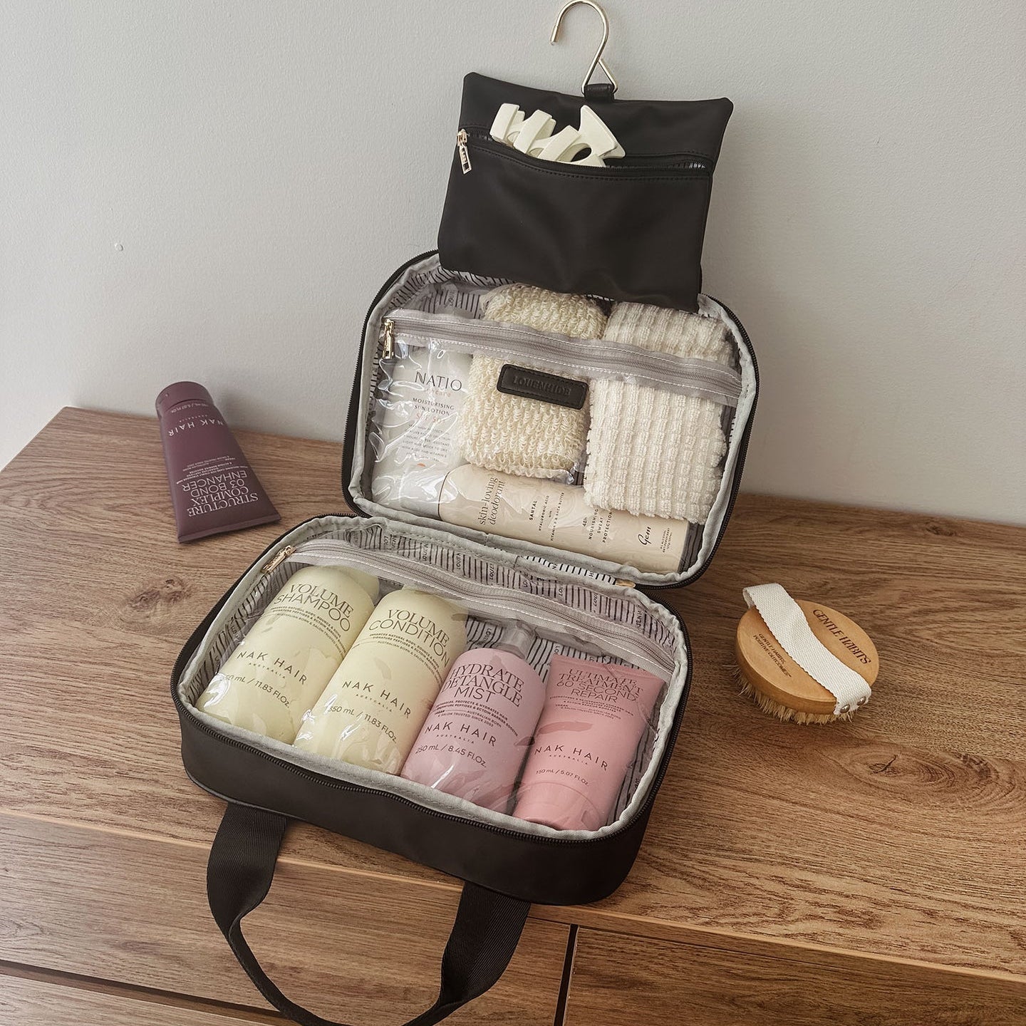 Kenya Cosmetic Bag - Black