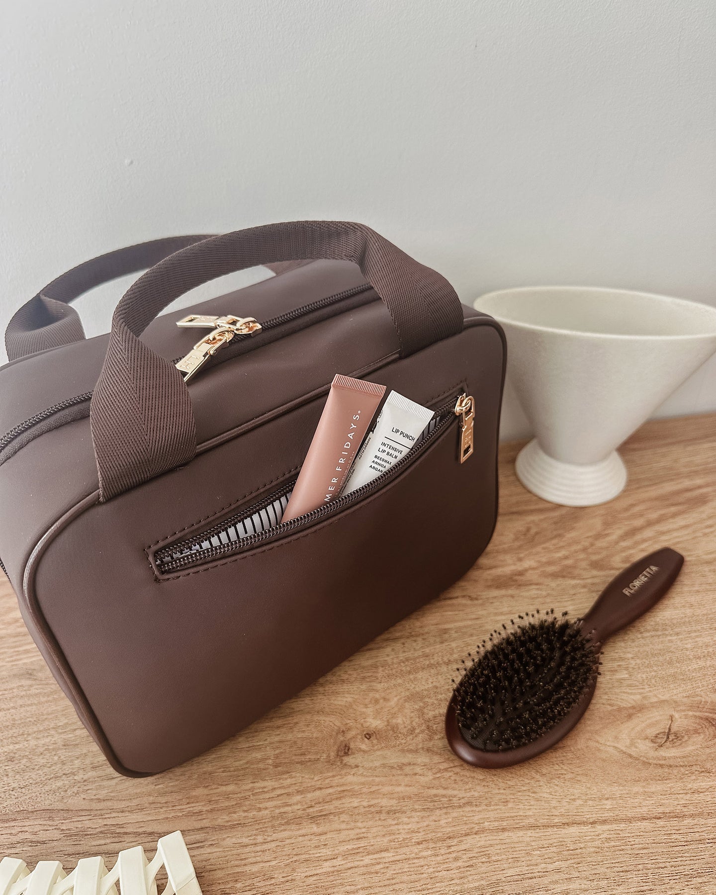 Kenya Cosmetic Bag - Chocolate