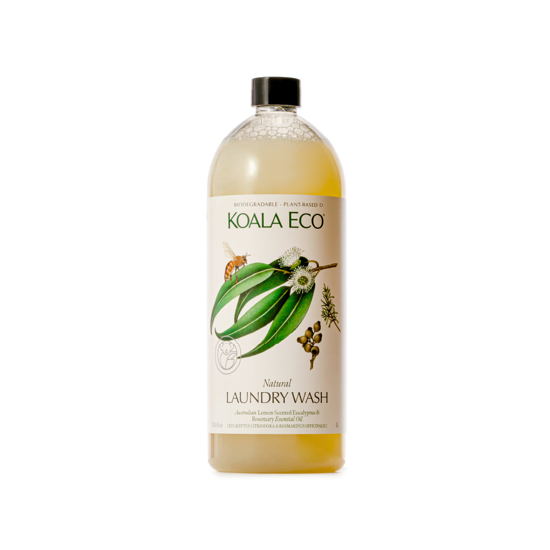 Natural Laundry Wash 1L - Lemon Scented Eucalyptus & Rosemary